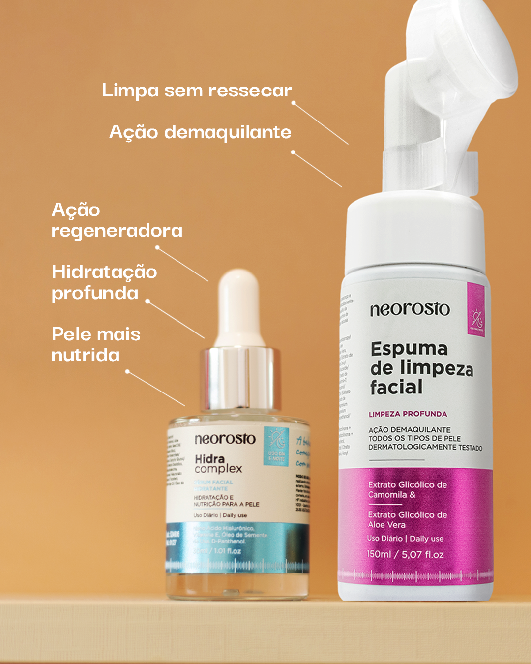 Espuma de Limpeza + Hidra Complex (Limpeza + Hidratação)